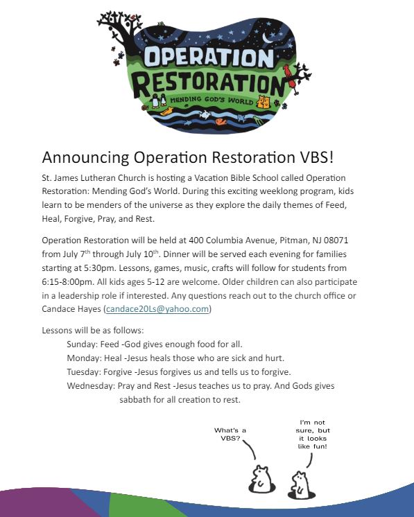 VACATION BIBLE SCHOOL 2024